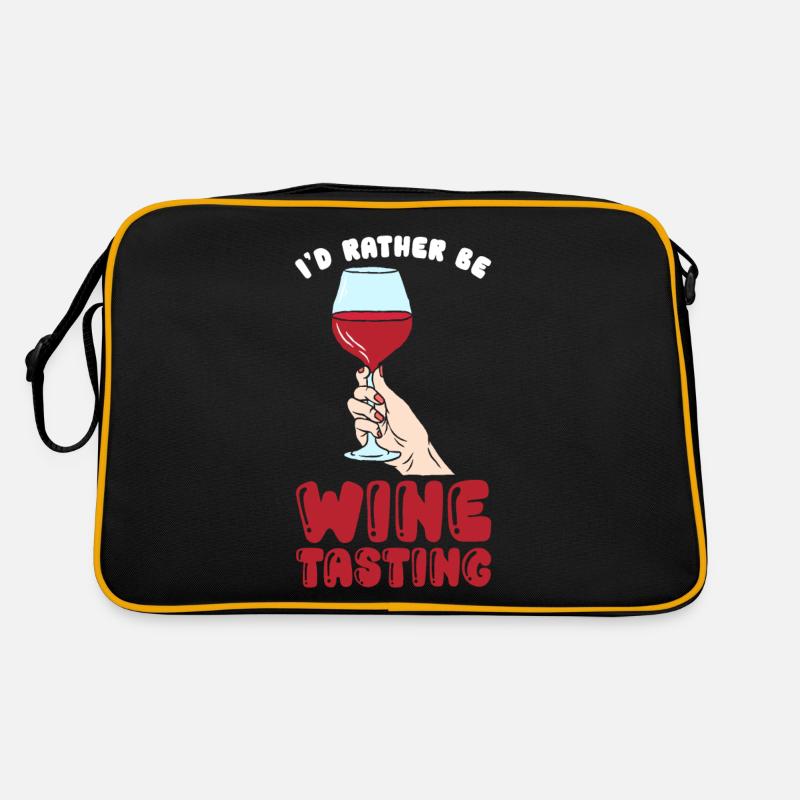 I'd Rather Be Wine Tasting Retro Bag