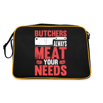 Les bouchers mangent toujours vos besoins - Sac Retro - noir/or - Dos