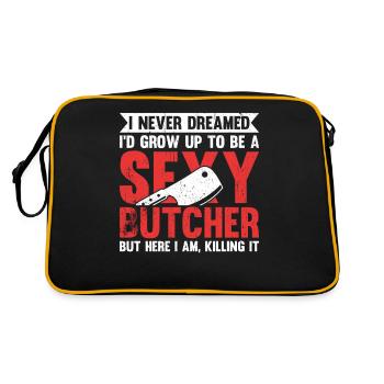 Je n’ai jamais rêvé de devenir un boucher sexy - Sac Retro - noir/or - Dos