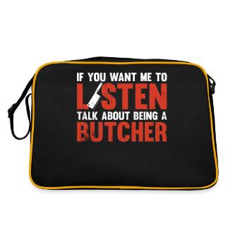 Tu veux que j’écoute parler d’être boucher - Sac Retro - noir/or - Dos
