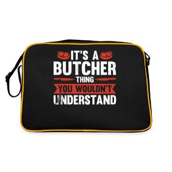 C’est une chose de boucher que vous ne comprendriez pas - Sac Retro - noir/or - Dos