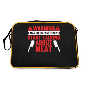 Commencez spontanément à parler de boucher de viande - Sac Retro - noir/or - Dos