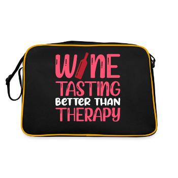 Wine Tasting Better Than Therapy - Retro Bag - black/gold - Back
