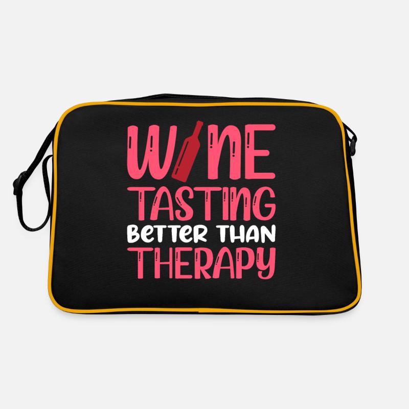Wine Tasting Better Than Therapy Retro Tasche