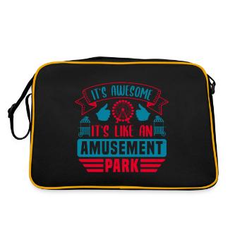IT IS AWESOME IT'S LIKE AN AMUSEMENT PARK - Retro Bag - black/gold - Back