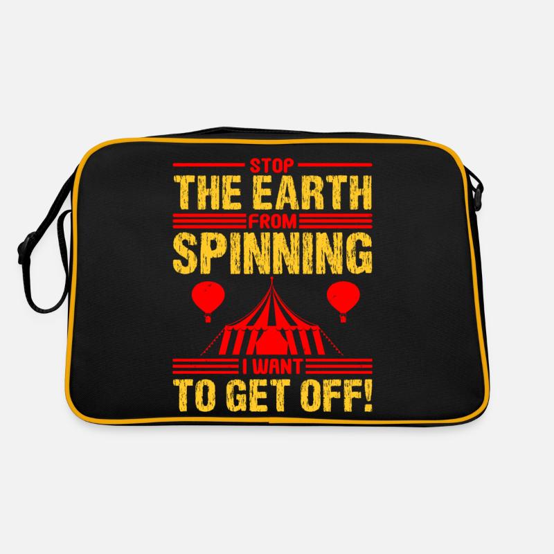 HALTE DIE ERDE DAVON AB, DASS ICH AUSSTEIGEN MÖCHTE Retro Tasche