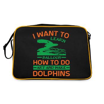I WANT TO LEARN BALLOON HOW TO DO DOLPHINS - Retro Bag - black/gold - Back