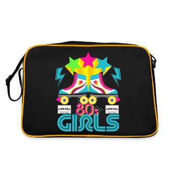 80's Girls Femmes des Années 80 Vintage Rétro 80s - Sac Retro - noir/or - Dos