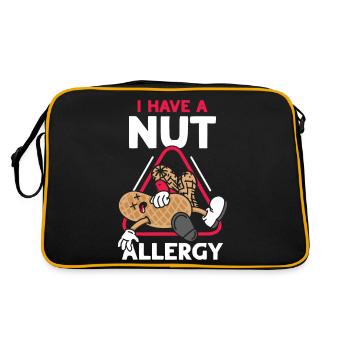 J’ai une allergie aux noix aux arachides allergique aux arachides - Sac Retro - noir/or - Dos