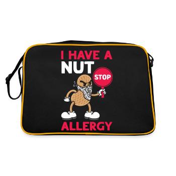 J’ai une allergie aux noix aux arachides allergique aux arachides - Sac Retro - noir/or - Dos