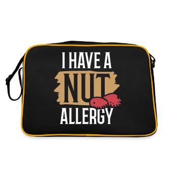 J’ai une allergie aux noix aux arachides allergique aux arachides - Sac Retro - noir/or - Dos