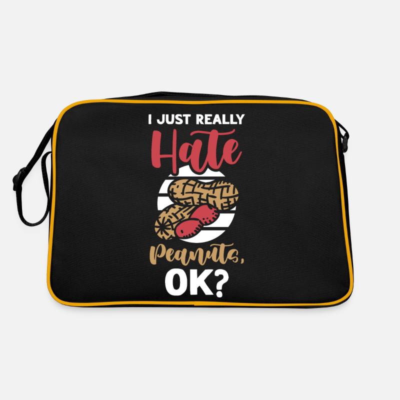 Ich Hasse Erdnüsse Erdnuss-allergiker Retro Tasche