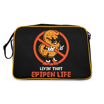 The Epipen-life peanut allergy sufferers - Retro Bag - black/gold - Back