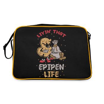 The Epipen-life peanut allergy sufferers - Retro Bag - black/gold - Back