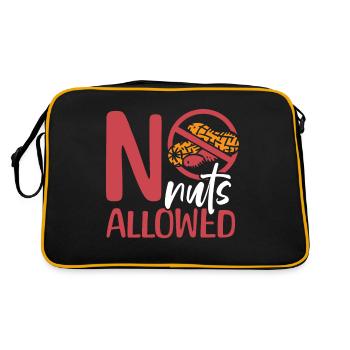 No nuts allowed Peanut allergy sufferers - Retro Bag - black/gold - Back