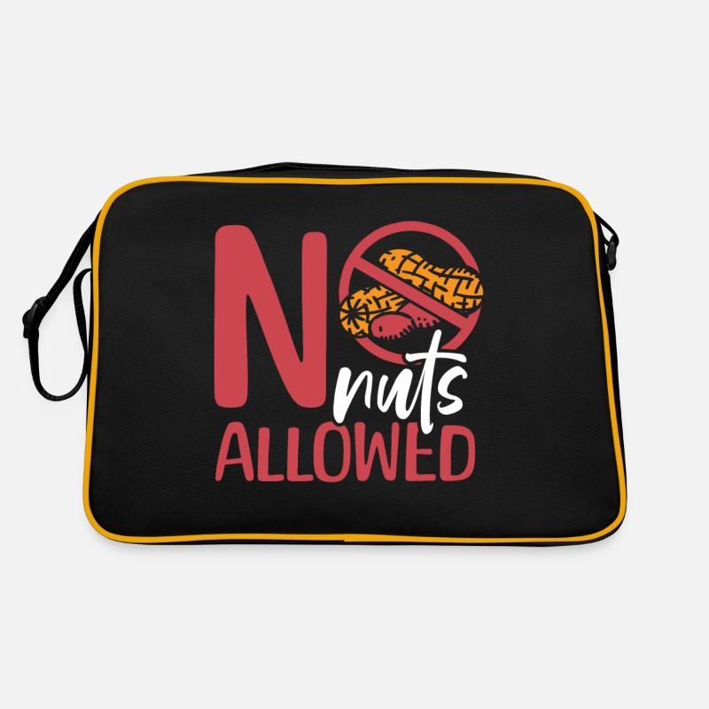 No nuts allowed Peanut allergy sufferers Retro Bag