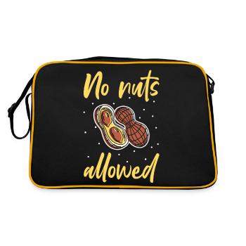 No nuts allowed Peanut allergy sufferers - Retro Bag - black/gold - Back