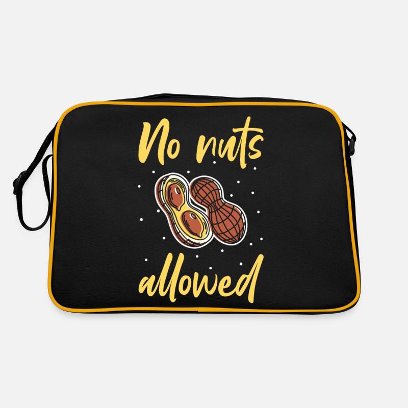 No nuts allowed Peanut allergy sufferers Retro Bag