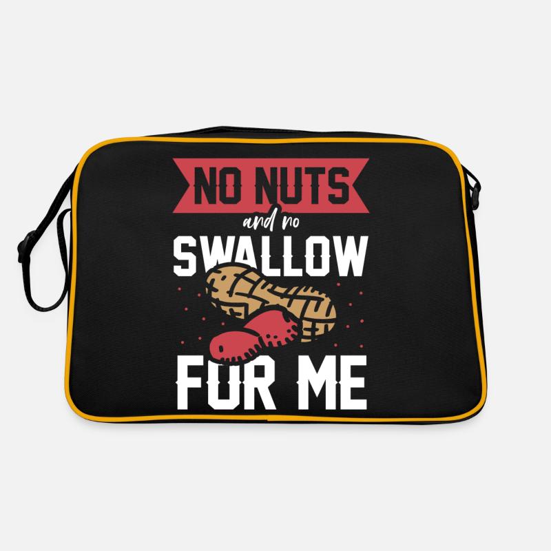 Pas de noix et pas de déglutition pour moi Sac Retro