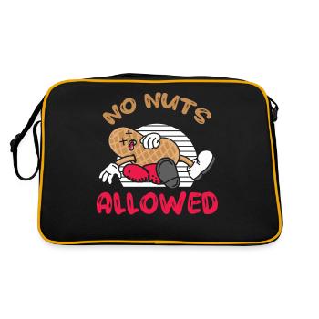 No nuts allowed Peanut allergy sufferers - Retro Bag - black/gold - Back