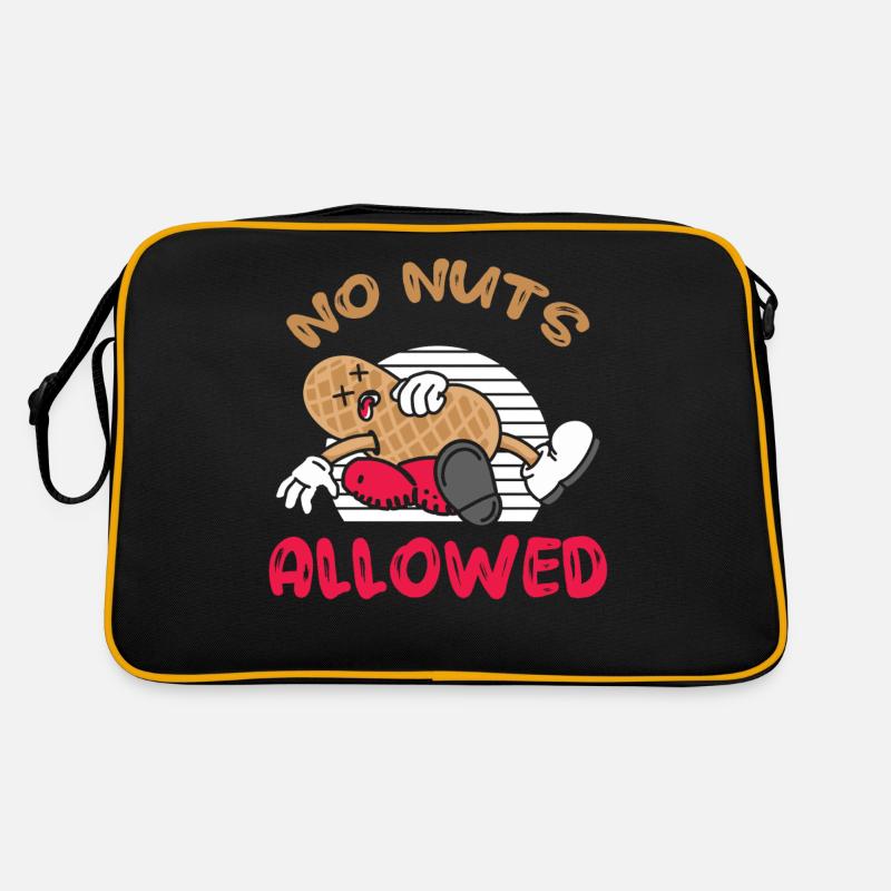 No nuts allowed Peanut allergy sufferers Retro Bag