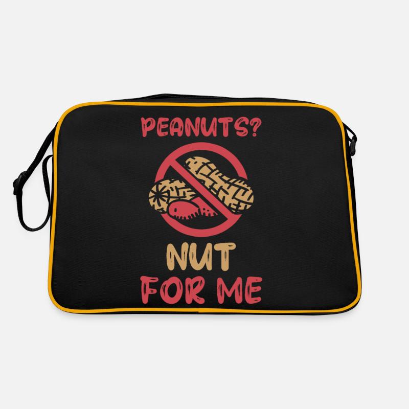 Peanuts? Not for me Peanut allergy sufferers Retro Bag