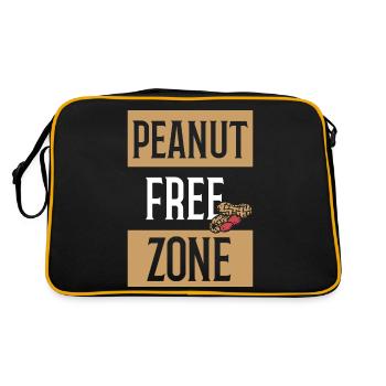 Peanut-free zone Peanut allergy sufferers - Retro Bag - black/gold - Back