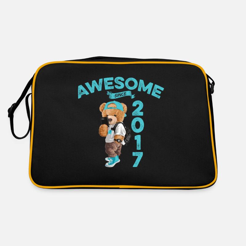 2017 Geburtstag Teddy Bär Awesome since Retro Tasche