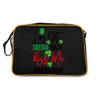 Je ne suis pas irlandais, mais embrassez-moi quand même. - Sac Retro - noir/or - Dos