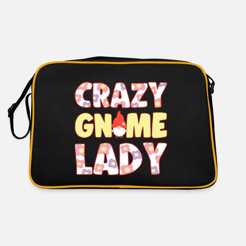 Crazy Gnome Lady Loverleaf Elf Garden Miniature Sac Retro