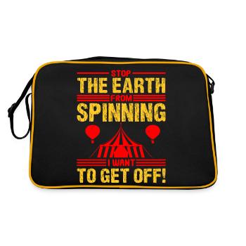 ARRÊTEZ LA TERRE DE JE VEUX DESCENDRE - Sac Retro - noir/or - Dos
