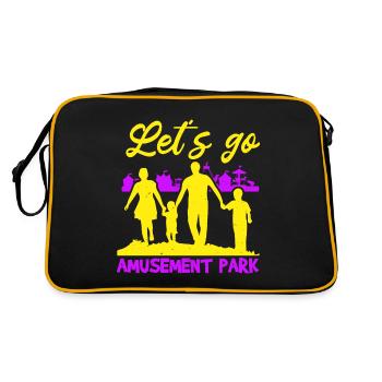 LET'S GO AMUSEMENT PARK - Retro Bag - black/gold - Back