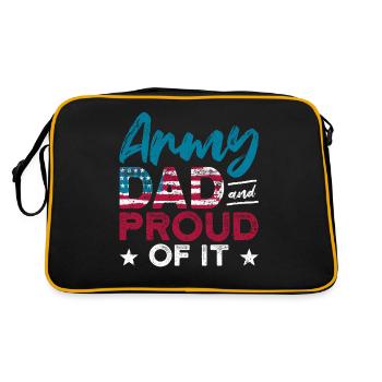 Père de l’armée et fier drapeau américain - Sac Retro - noir/or - Dos