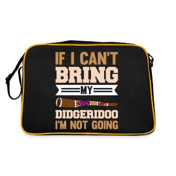 If I Can ́t Bring My Didgeridoo I'm Not Going - Retro Bag - black/gold - Back