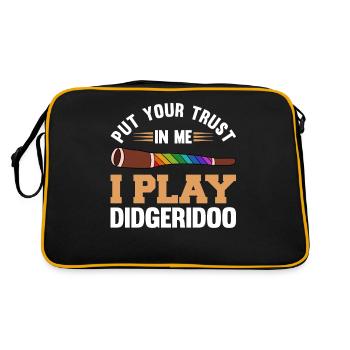 Put Your Trust In Me I Play Didgeridoo - Retro Bag - black/gold - Back