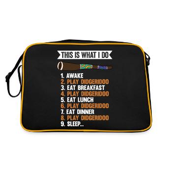 This Is What I Do Play Didgeridoo - Retro Bag - black/gold - Back