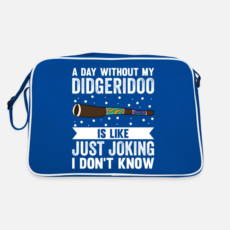 A Day Without My Didgeridoo Retro Tasche