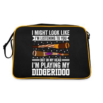 In My Head I'm Playing Didgeridoo - Retro Bag - black/gold - Back