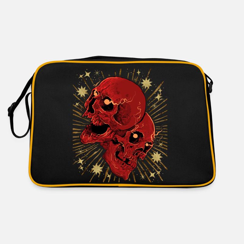 Skull Biker Design, Vintage Skull Skull Sac Retro