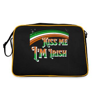 Kiss me Im Irish - Saint Patricks day Paddy's Day - Retro Bag - black/gold - Back