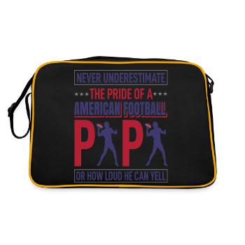 FoundLux New Design, PRIDE OF A AMERICAN FOOTBALL - Retro Bag - black/gold - Back
