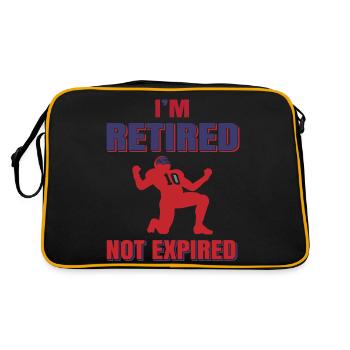 FoundLux New Design, I'M RETIRED NOT EXPIRED - Retro Bag - black/gold - Back