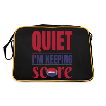FoundLux New Design, QUIET I'M KEEPING SCORE - Retro Bag - black/gold - Back