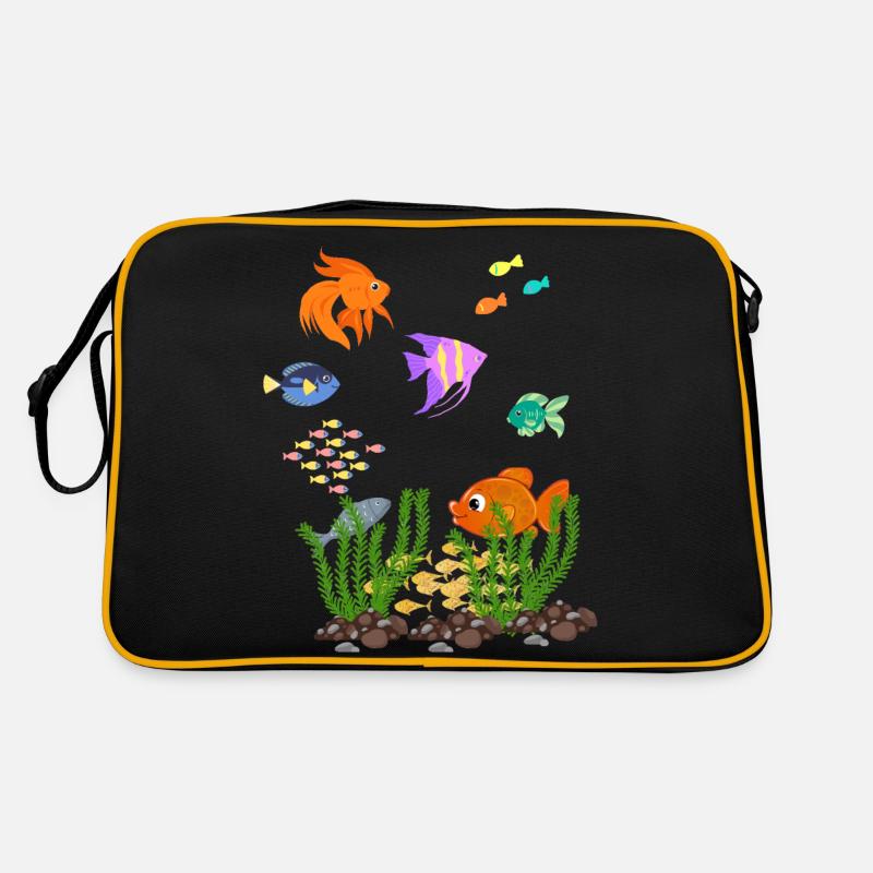 Aquarium - Retro Tasche - Schwarz/Gold