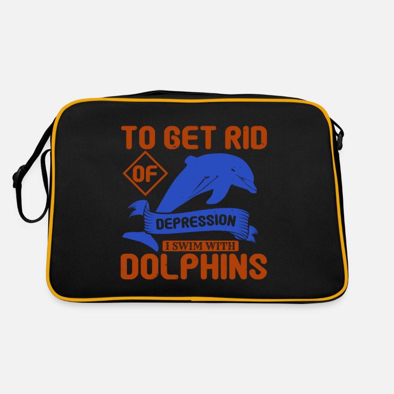 TO GET RID OF DEPRESSION DOLPHINS Retro Bag