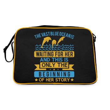 WAITING FOR HER AND THIS IS ONLY THE BEGINNING OF - Retro Bag - black/gold - Back