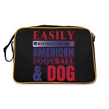 FoundLux New Design, EASILY DISTRACTED BY AMERICAN - Retro Bag - black/gold - Back