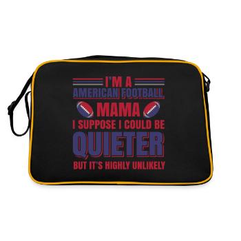 FoundLux New Design, JE SUIS UNE MAMAN DE FOOTBALL AMÉRICAIN - Sac Retro - noir/or - Dos