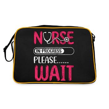 Infirmière en cours Veuillez attendre l’école d’infirmières - Sac Retro - noir/or - Dos
