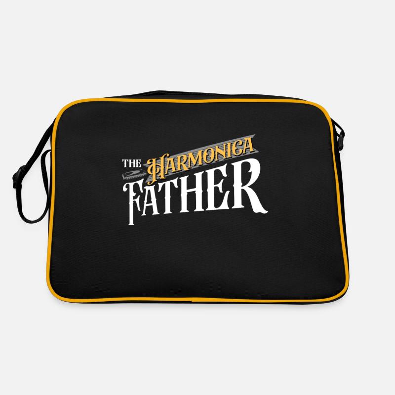 The Harmonica Father Harmonica Player Harmonicist Retro Tasche